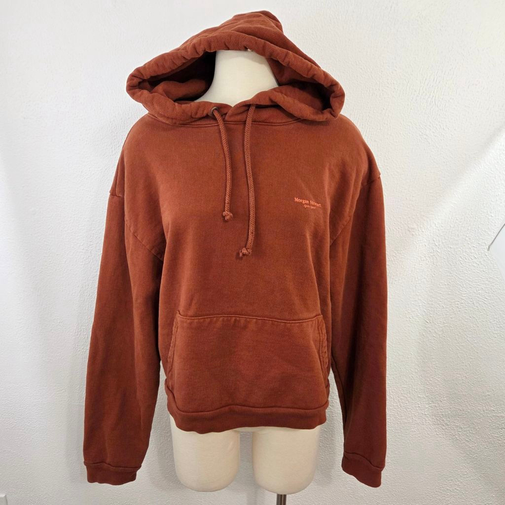 Morgan Stewart Sport hoodie pullover hooded sweatshirt sugar almond brown XL
